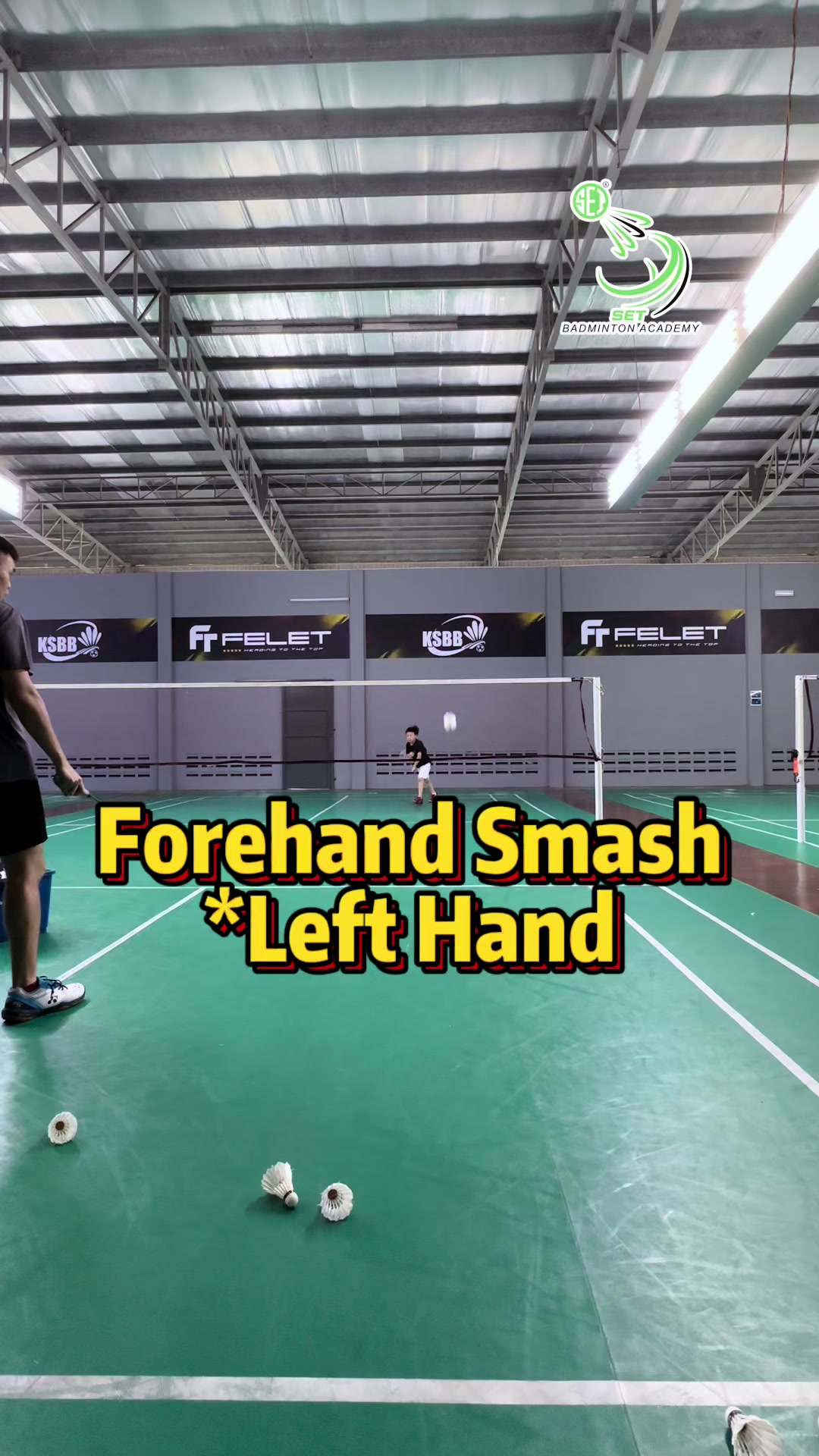 Forehand Smash🏸 *Left Hand#setbadmintonacademy #badminton #Hoseh #leezs #BadmintonMalaysia #勿忘初心 #coachlee #smash #forehand