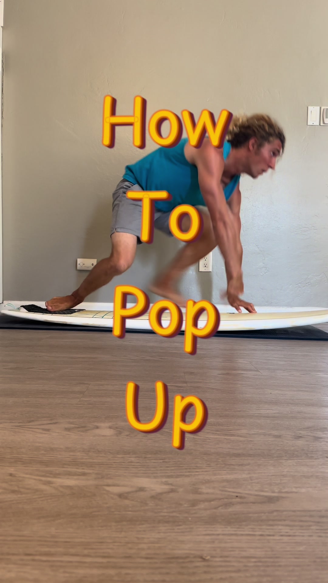 How to pop up on a short surfboard
