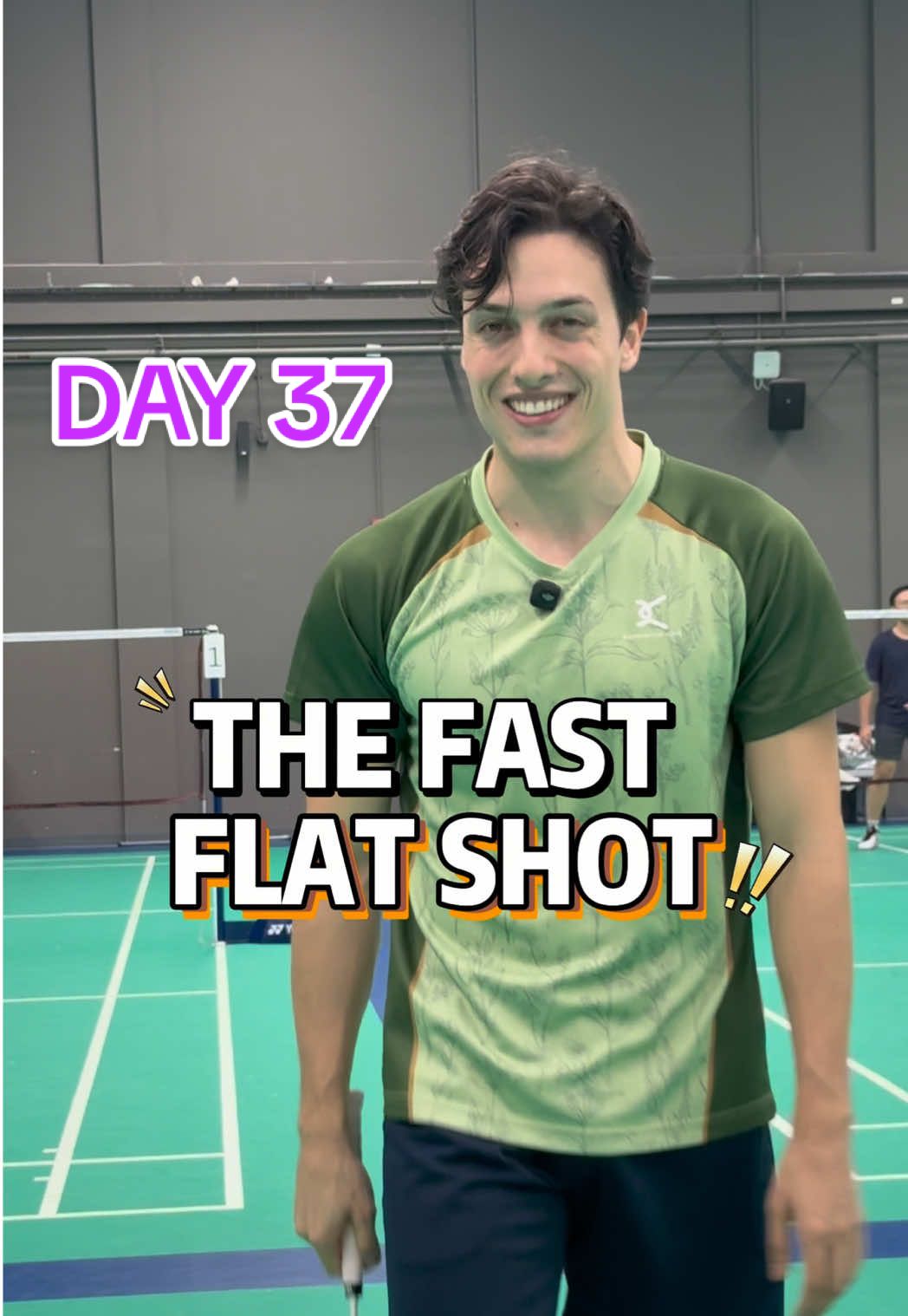 The flat forehand shot in Badminton - fast, sharp, and straight to the point ⚡️ It's not about power, it's about timing, finger power + precision 🎯 Master this key badminton techn